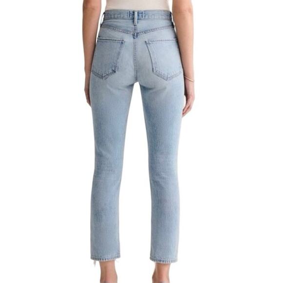 Agolde Women’s Riley High Rise Distressed Crop Jeans Size 26 - Picture 2 of 9